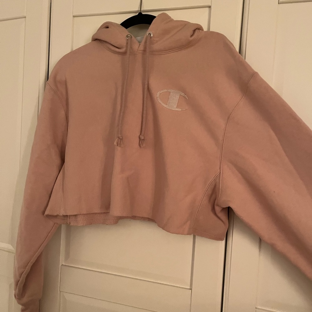 cropped Champion hoodie with drawstring